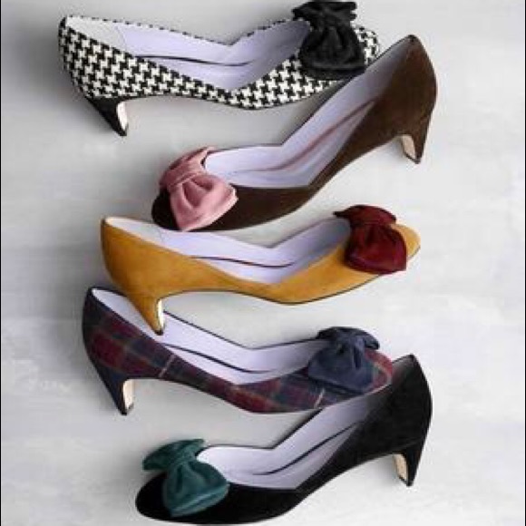 Johnston & Murphy Anita Bow Brown Pink Suede Pumps - Picture 2 of 4